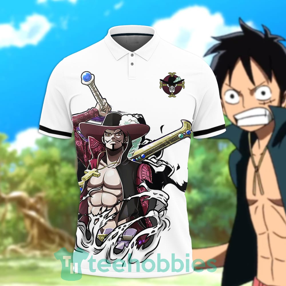 Dracule Mihawk Polo Shirt Custom Anime One Piece For Anime Fans