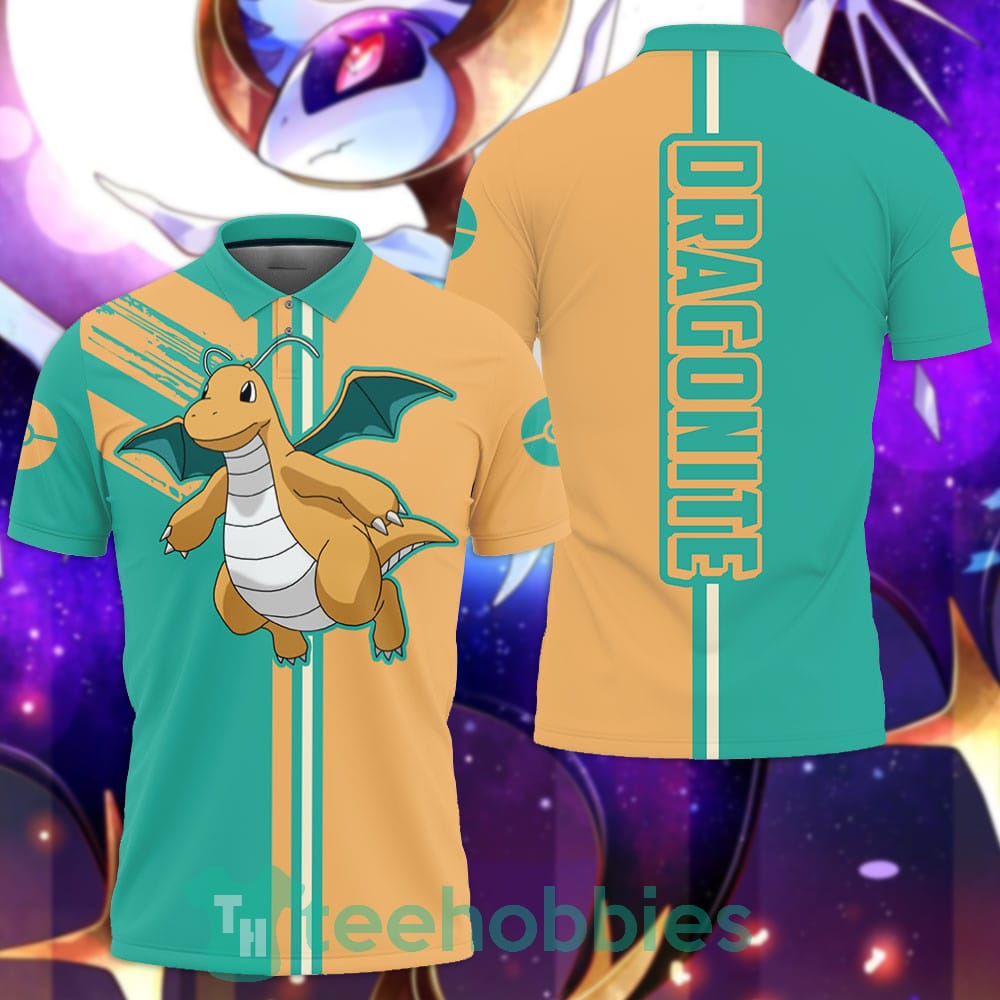 Dragonite Polo Shirt Custom Pokemon Anime Gift For Fans