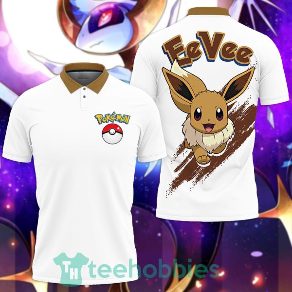 eevee white polo shirt pokemon custom anime gift for fans 1 RDr6D 600x600px Eevee White Polo Shirt Pokemon Custom Anime Gift For Fans