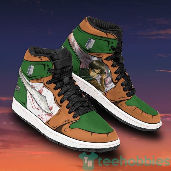 eren yeager anime custom attack on titan air jordan hightop shoes 2 6rK2e 600x600px Eren Yeager Anime Custom Attack On Titan Air Jordan Hightop Shoes
