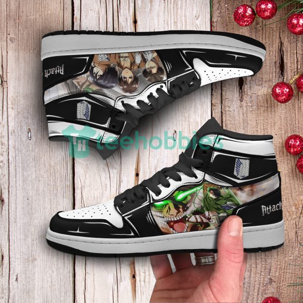 eren yeager team anime custom attack on titan air jordan hightop shoes 3 MYHR2 600x600px Eren Yeager Team Anime Custom Attack On Titan Air Jordan Hightop Shoes