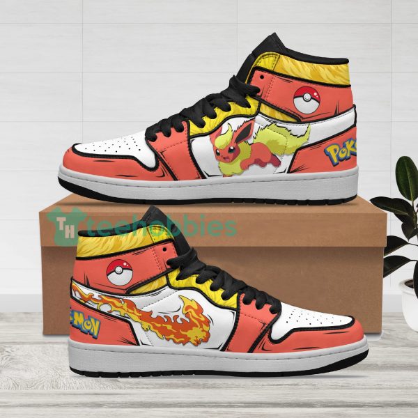 flareon fans custom pokemon anime air jordan hightop shoes 1 cB5sS 600x600px Flareon Fans Custom Pokemon Anime Air Jordan Hightop Shoes