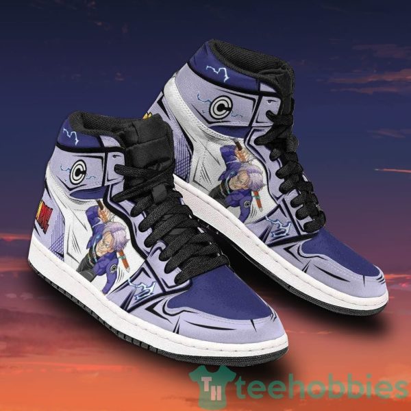 future trunks custom dragon ball anime air jordan hightop shoes 3 Ffat2 600x600px Future Trunks Custom Dragon Ball Anime Air Jordan Hightop Shoes