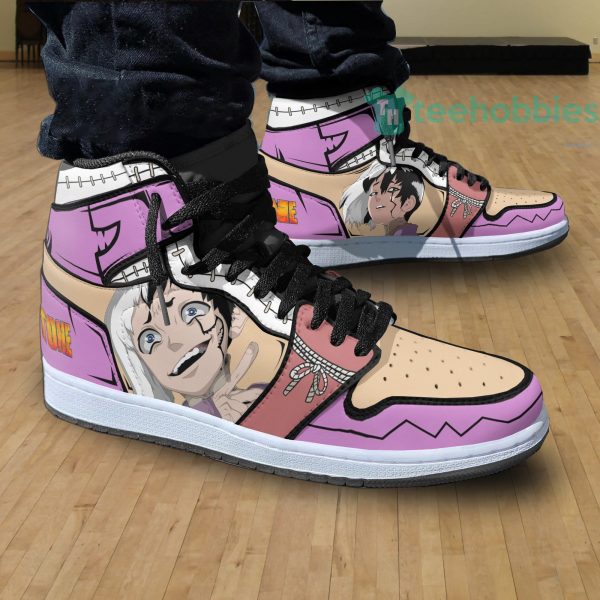 gen asagiri custom dr. stone anime air jordan hightop shoes 4 62YIW 600x600px Gen Asagiri Custom Dr. Stone Anime Air Jordan Hightop Shoes