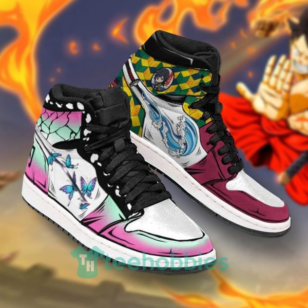 giyuu x shinobu demon slayer sword custom air jordan hightop shoes 2 pwyhj 600x600px Giyuu x Shinobu Demon Slayer Sword Custom Air Jordan Hightop Shoes