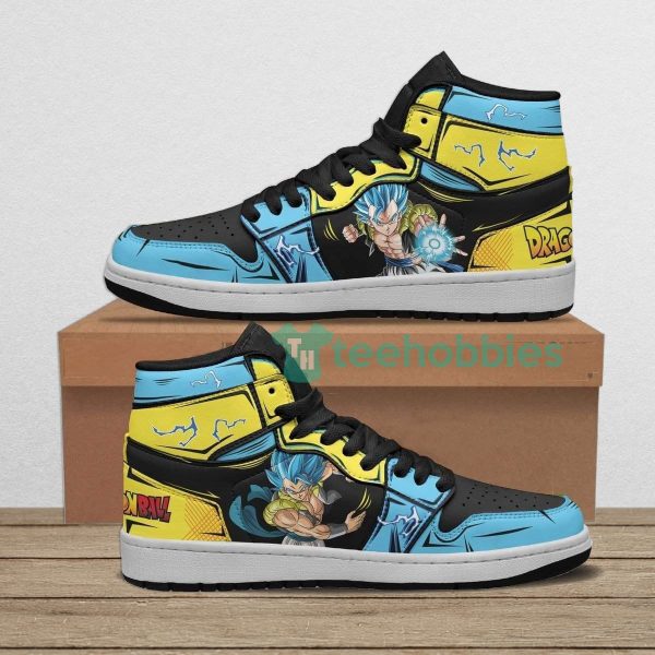 gogeta super saiyan blue custom anime dragon ball air jordan hightop shoes 1 EGYUl 600x600px Gogeta Super Saiyan Blue Custom Anime Dragon Ball Air Jordan Hightop Shoes