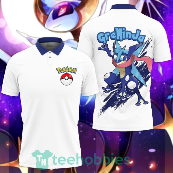 greninja white polo shirt pokemon custom anime gift for fans 1 iBzaG 600x600px Greninja White Polo Shirt Pokemon Custom Anime Gift For Fans