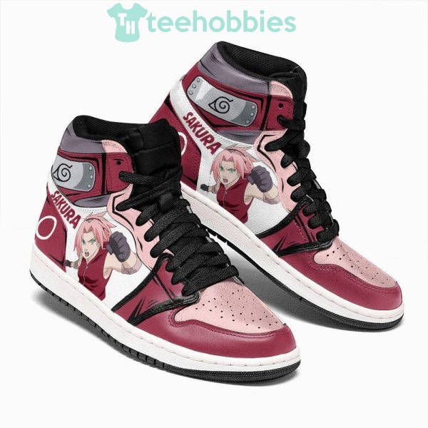 haruno sakura sneakers uniform naruto anime custom air jordan hightop shoes 2 XO2Li 600x600px Haruno Sakura Sneakers Uniform Naruto Anime Custom Air Jordan Hightop Shoes