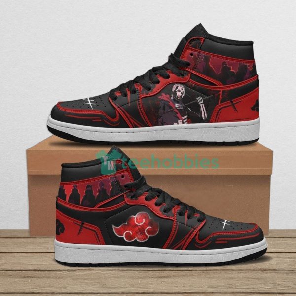 hidan akatsuki custom naruto anime air jordan hightop shoes 1 1lAcC 600x600px Hidan Akatsuki Custom Naruto Anime Air Jordan Hightop Shoes