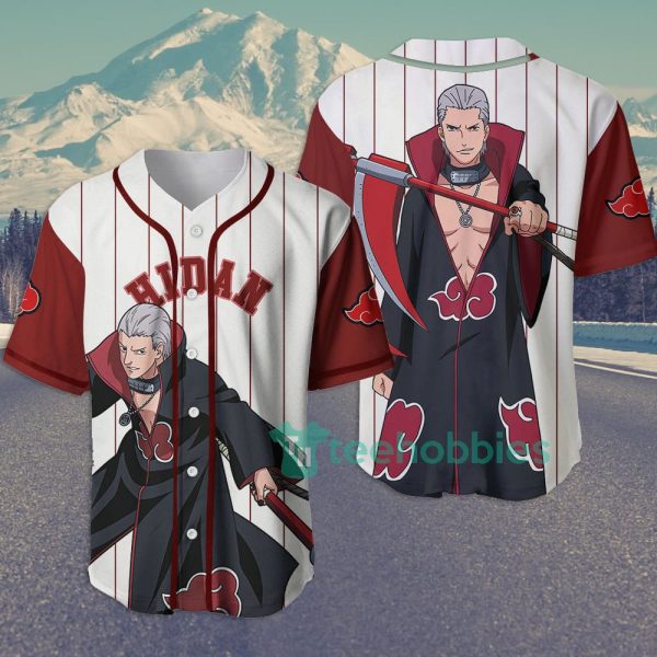 hidan custom akatsuki anime jersey baseball shirt for fans 1 rOevc 600x600px Hidan Custom Akatsuki Anime Jersey Baseball Shirt For Fans