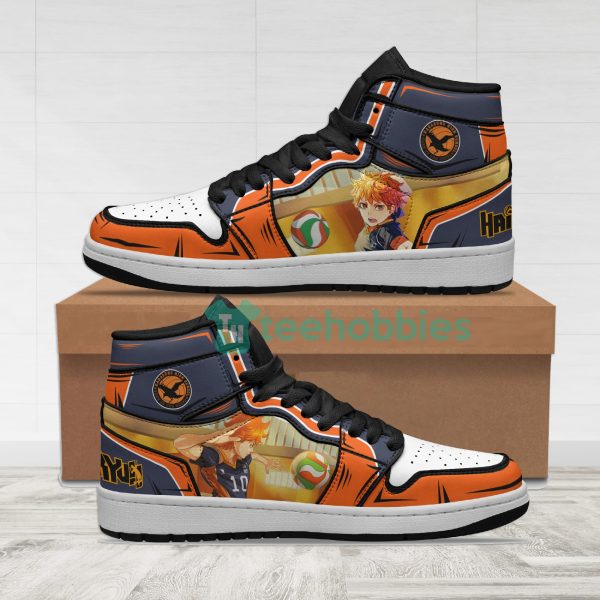 hinata shouyou karasuno high haikyuu anime air hightop shoes 1 9WYJU 600x600px Hinata Shouyou Karasuno High Haikyuu Anime Air Hightop Shoes