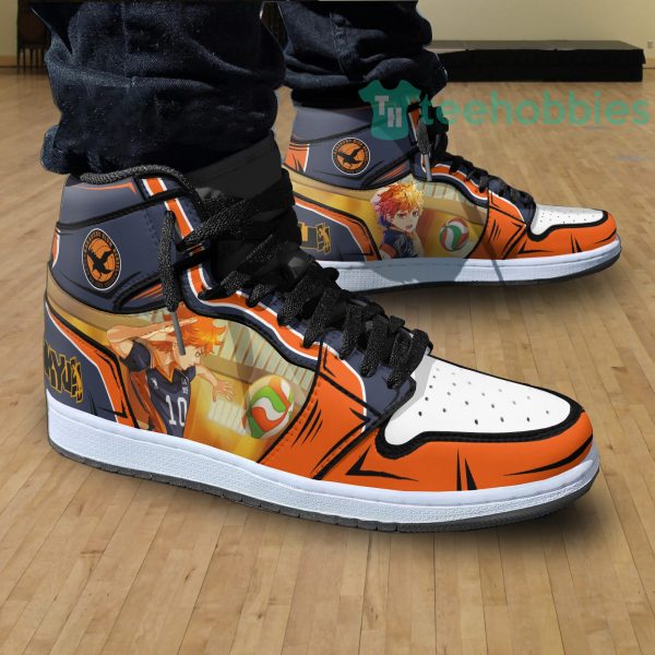 hinata shouyou karasuno high haikyuu anime air hightop shoes 3 9NRq3 600x600px Hinata Shouyou Karasuno High Haikyuu Anime Air Hightop Shoes