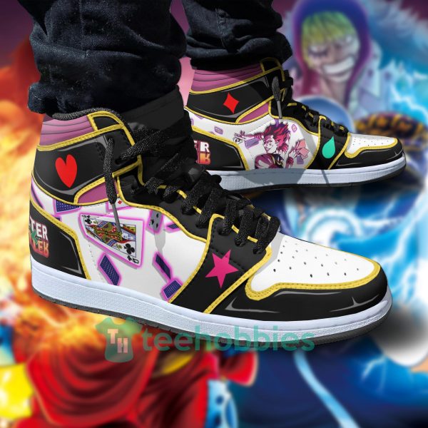 hisoka morow custom hunter x hunter anime black air jordan hightop shoes 4 t4csX 600x600px Hisoka Morow Custom Hunter X Hunter Anime Black Air Jordan Hightop Shoes