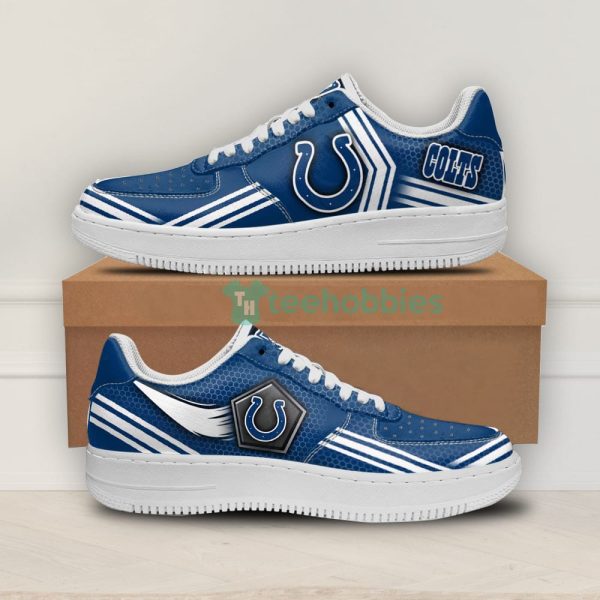 indianapolis colts logo and striped style air force shoes for fans 1 T1hJy 600x600px Indianapolis Colts Logo And Striped Style Air Force Shoes For Fans
