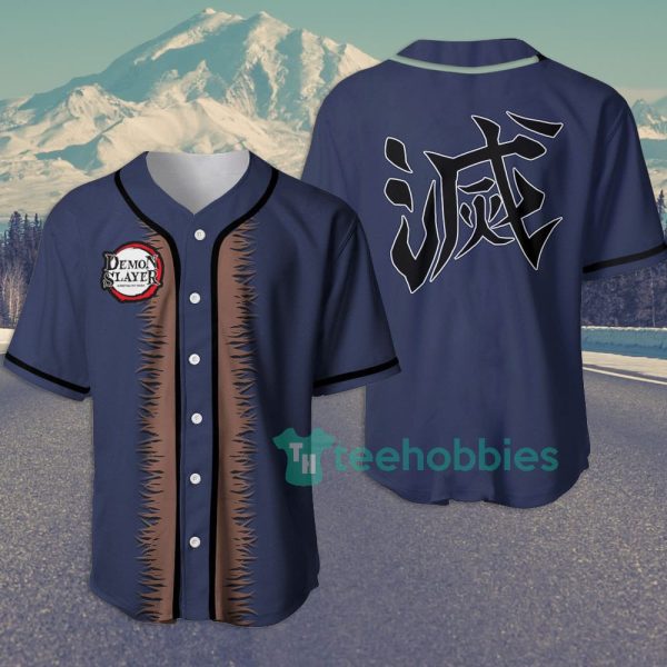 inosuke custom kimetsu anime navy jersey baseball shirt for fans 1 9Gcxo 600x600px Inosuke Custom Kimetsu Anime Navy Jersey Baseball Shirt For Fans