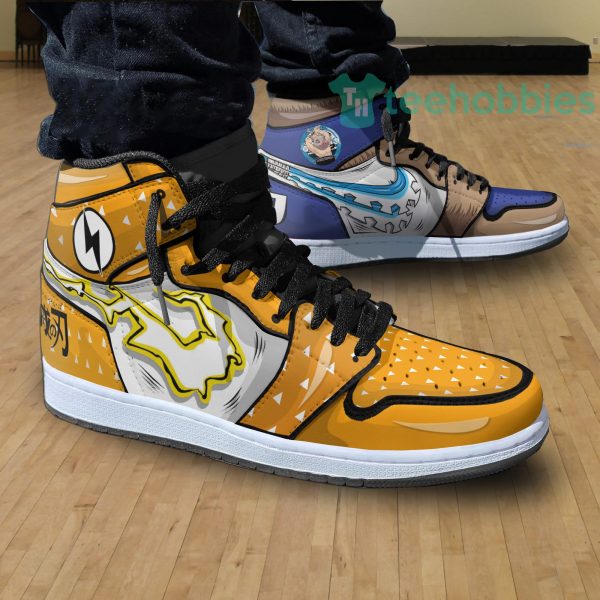 inosuke x zenitsu custom demon slayer anime air hightop shoes 3 932yD 600x600px Inosuke x Zenitsu Custom Demon Slayer Anime Air Hightop Shoes