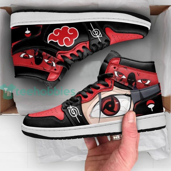 itachi sharingan eye akatsuki naruto air jordan hightop shoes 4 AZh0R 600x600px Itachi Sharingan Eye Akatsuki Naruto Air Jordan Hightop Shoes