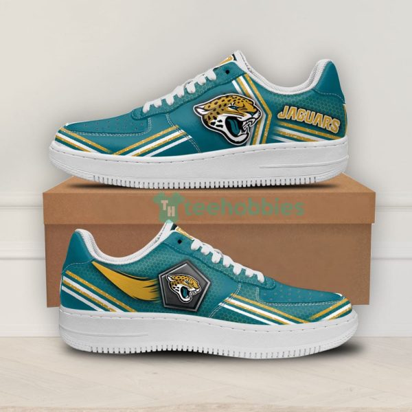 jacksonville jaguars logo and striped style air force shoes for fans 1 rcKL4 600x600px Jacksonville Jaguars Logo And Striped Style Air Force Shoes For Fans