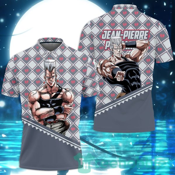 jean pierre polnareff jjba custom anime polo shirt for men and women 1 19YE6 600x600px Jean Pierre Polnareff JJBA Custom Anime Polo Shirt For Men And Women