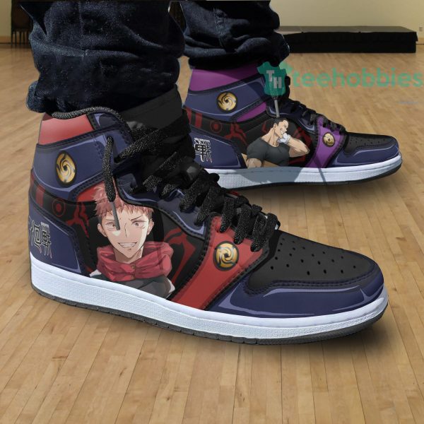 jujutsu kaisen itadori x todo custom anime air jordan hightop shoes 4 5Frup 600x600px Jujutsu Kaisen Itadori x Todo Custom Anime Air Jordan Hightop Shoes