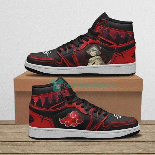 kabuto akatsuki custom naruto anime air jordan hightop shoes 1 Kfwf8 600x600px Kabuto Akatsuki Custom Naruto Anime Air Jordan Hightop Shoes