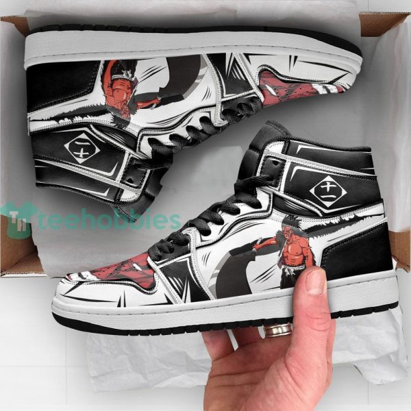 kenpachi bankai sneakers custom bleach manga air jordan hightop shoes 4 ImNAe 600x600px Kenpachi Bankai Sneakers Custom Bleach Manga Air Jordan Hightop Shoes