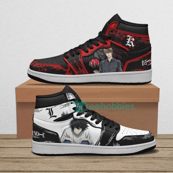 kira x l custom death note anime air jordan hightop shoes 1 FWSb9 600x600px Kira x L Custom Death Note Anime Air Jordan Hightop Shoes