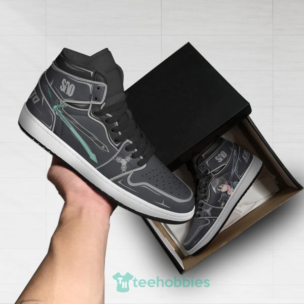 kirito anime custom sword art online air jordan hightop shoes 1 h0cbK 600x600px Kirito Anime Custom Sword Art Online Air Jordan Hightop Shoes