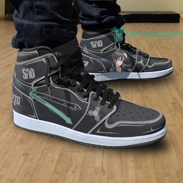 kirito anime custom sword art online air jordan hightop shoes 3 34gjm 600x600px Kirito Anime Custom Sword Art Online Air Jordan Hightop Shoes