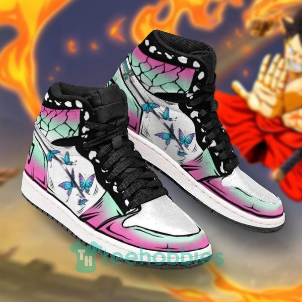 kochou shinobu fans demon slayer anime air jordan hightop shoes 2 e1kgl 600x600px Kochou Shinobu Fans Demon Slayer Anime Air Jordan Hightop Shoes