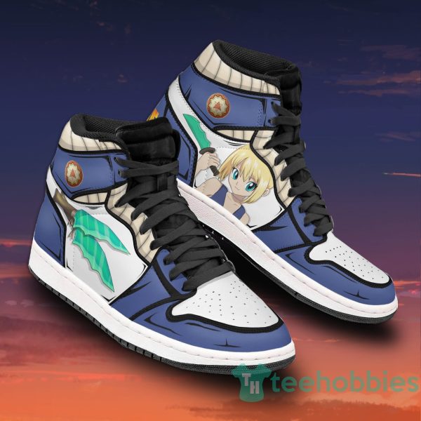 kohaku anime custom dr. stone air jordan hightop shoes 2 Quwkr 600x600px Kohaku Anime Custom Dr. Stone Air Jordan Hightop Shoes