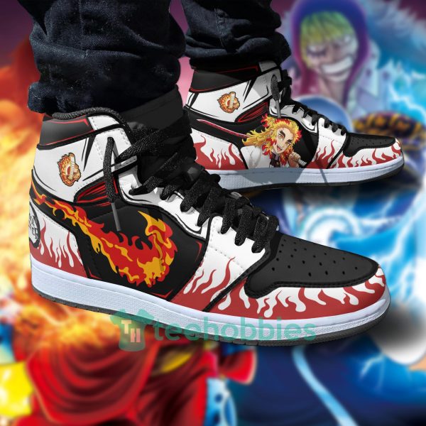 kyojuro rengoku custom demon slayer anime air jordan hightop shoes 4 bR1E5 600x600px Kyojuro Rengoku Custom Demon Slayer Anime Air Jordan Hightop Shoes