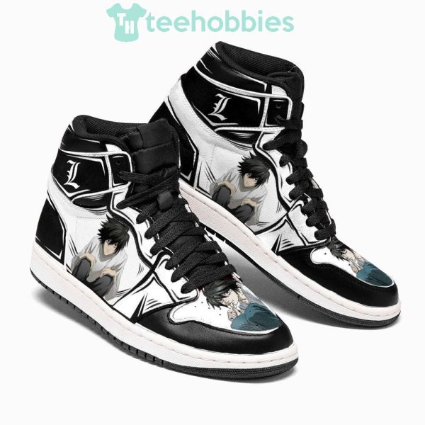 l lawliet lover custom air jordan hightop shoes for fans 2 bqYxm 600x600px L Lawliet Lover Custom Air Jordan Hightop Shoes For Fans