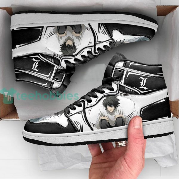 l lawliet lover custom air jordan hightop shoes for fans 4 yAhna 600x600px L Lawliet Lover Custom Air Jordan Hightop Shoes For Fans