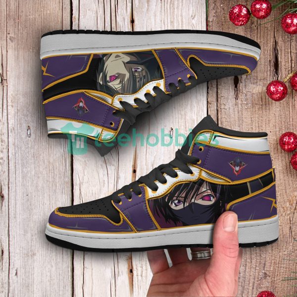 lelouch vi britannia custom code geass anime air jordan hightop shoes 4 vaDUO 600x600px Lelouch vi Britannia Custom Code Geass Anime Air Jordan Hightop Shoes