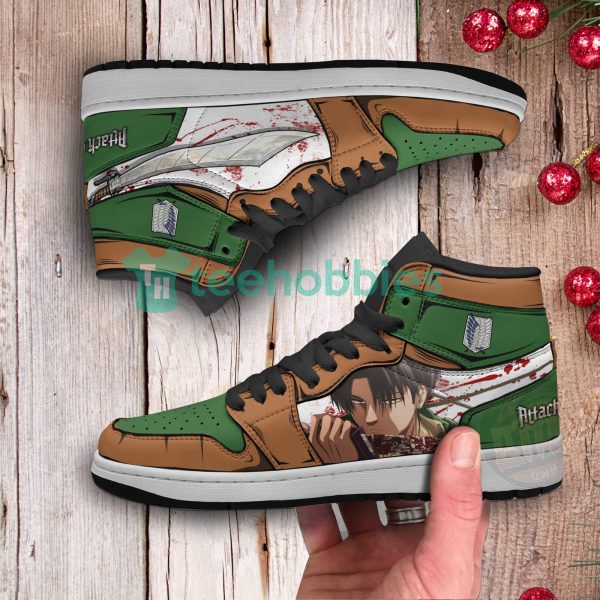 levi ackerman anime custom attack on titan air jordan hightop shoes 3 Pa9O0 600x600px Levi Ackerman Anime Custom Attack On Titan Air Jordan Hightop Shoes