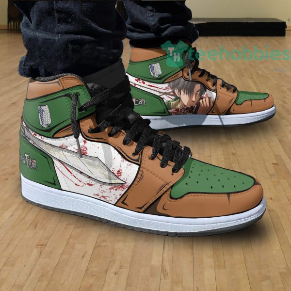 levi ackerman anime custom attack on titan air jordan hightop shoes 4 8OXoi 600x600px Levi Ackerman Anime Custom Attack On Titan Air Jordan Hightop Shoes