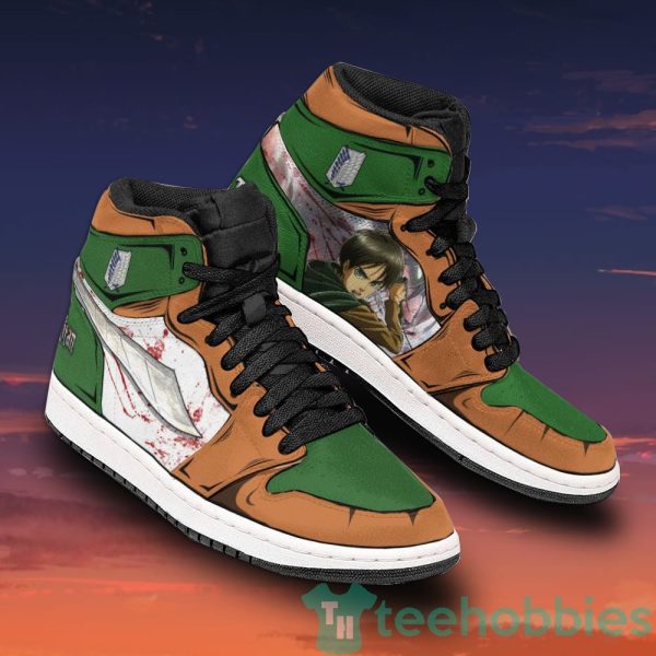 levi x eren anime custom attack on titan air jordan hightop shoes 2 AQdgD 600x600px Levi x Eren Anime Custom Attack On Titan Air Jordan Hightop Shoes