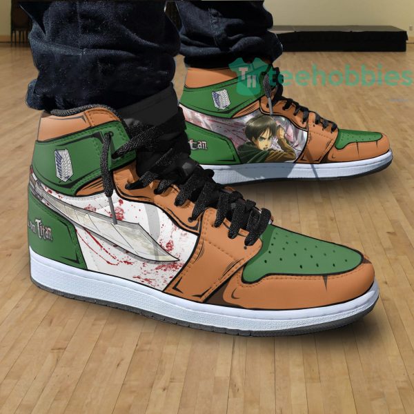 levi x eren anime custom attack on titan air jordan hightop shoes 4 g5n1m 600x600px Levi x Eren Anime Custom Attack On Titan Air Jordan Hightop Shoes