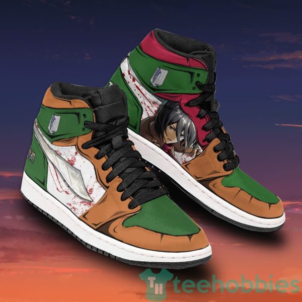 levi x mikasa anime custom attack on titan air jordan hightop shoes 2 60uTk 600x600px Levi x Mikasa Anime Custom Attack On Titan Air Jordan Hightop Shoes