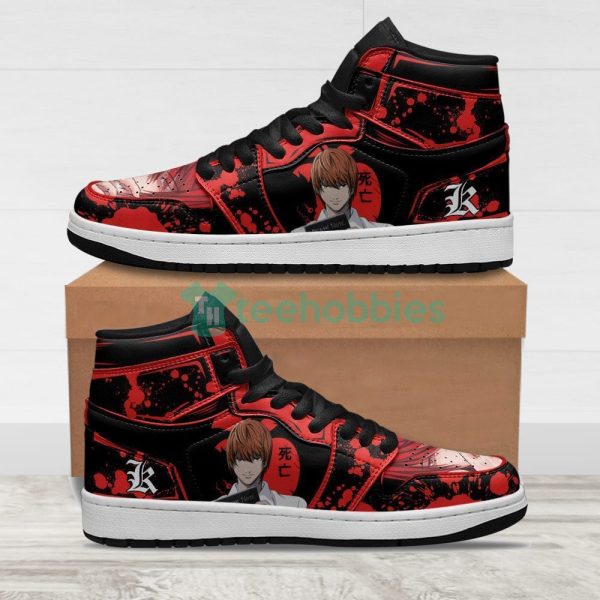 light yagami sneakers red custom air jordan hightop shoes 1 yyr7E 600x600px Light Yagami Sneakers Red Custom Air Jordan Hightop Shoes