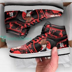 light yagami sneakers red custom air jordan hightop shoes 4 iM76X 247x247px Light Yagami Sneakers Red Custom Air Jordan Hightop Shoes