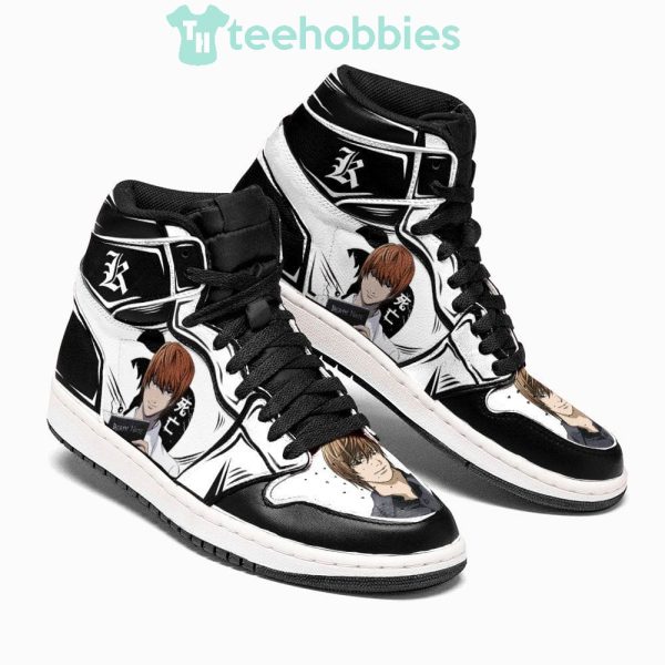 light yagami sneakers white custom air jordan hightop shoes 2 fayut 600x600px Light Yagami Sneakers White Custom Air Jordan Hightop Shoes