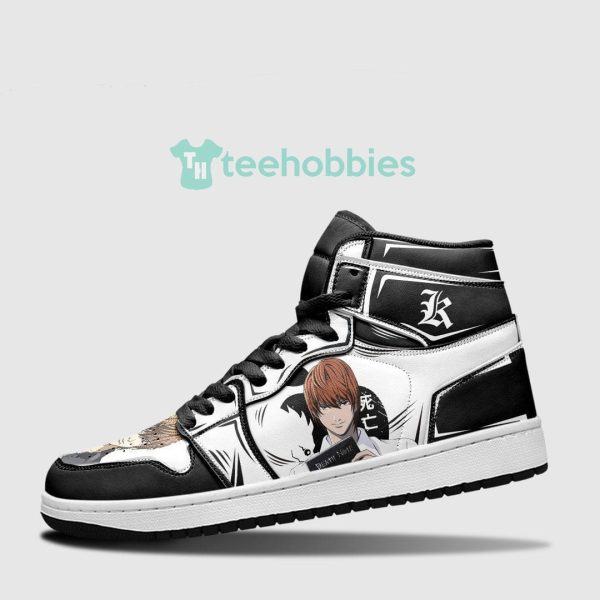 light yagami sneakers white custom air jordan hightop shoes 3 BnVa3 600x600px Light Yagami Sneakers White Custom Air Jordan Hightop Shoes
