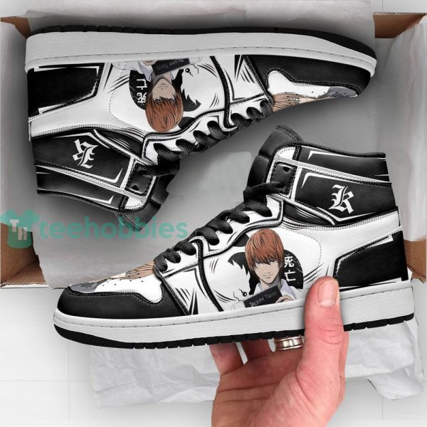 light yagami sneakers white custom air jordan hightop shoes 4 QEkVk 600x600px Light Yagami Sneakers White Custom Air Jordan Hightop Shoes