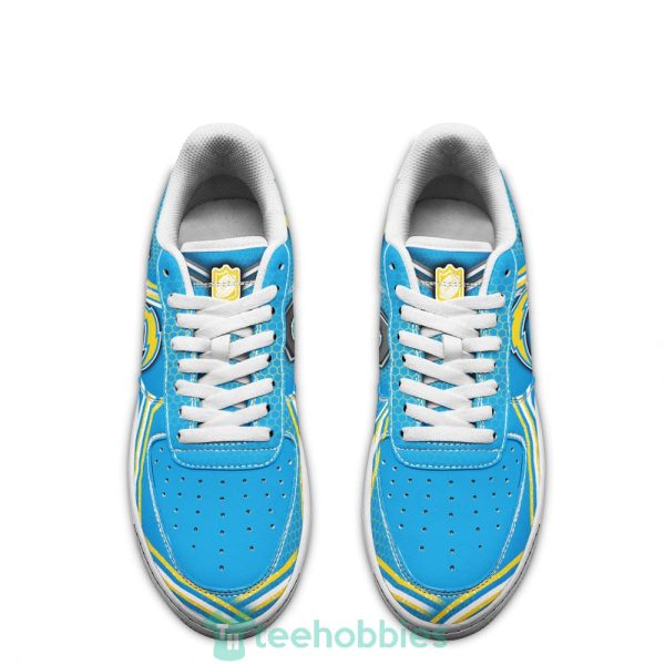 los angeles chargers logo and striped style air force shoes for fans 2 wdjhN 600x600px Los Angeles Chargers Logo And Striped Style Air Force Shoes For Fans
