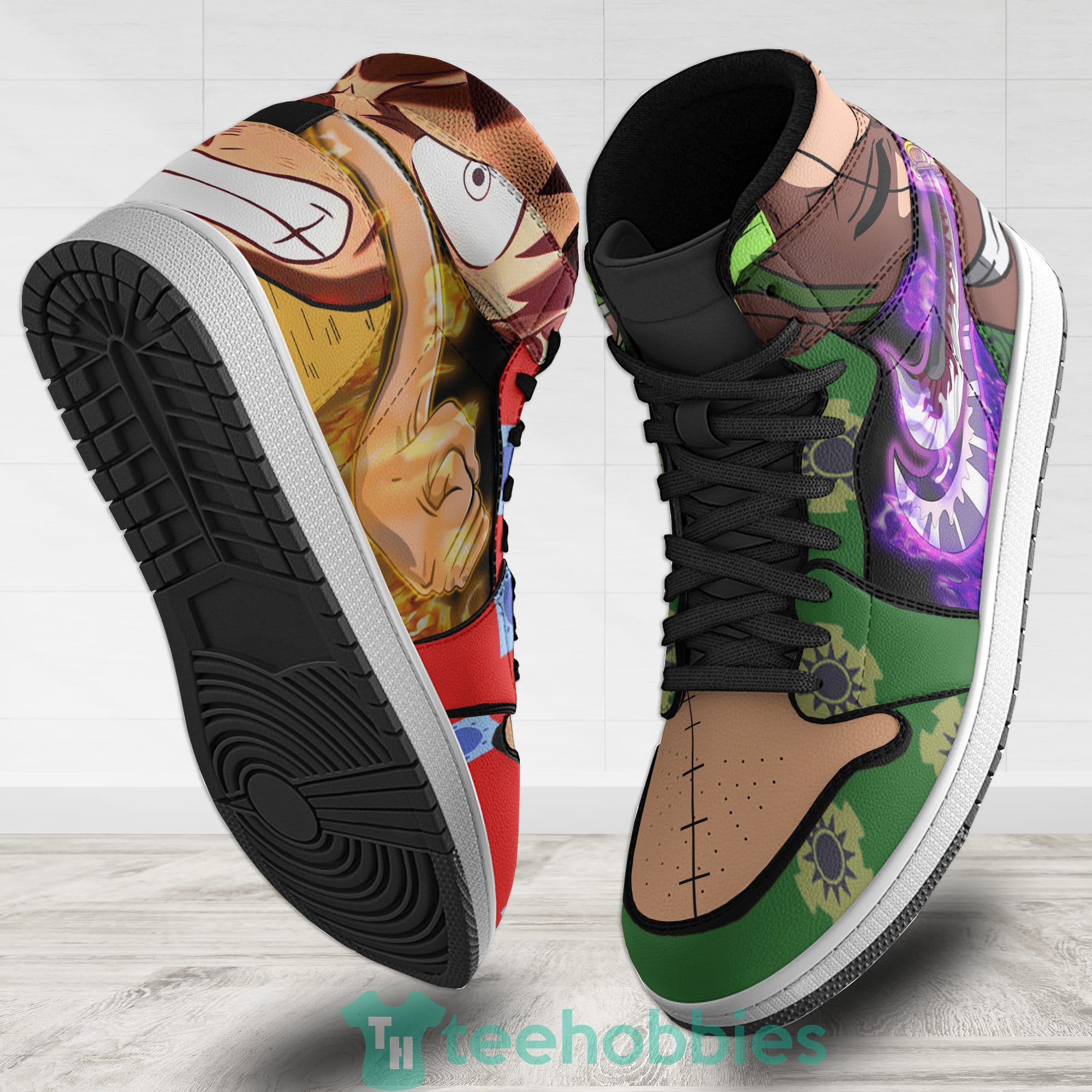 Zoro And Luffy Air Jordan 1 Custom One Piece Shoes V33 - Tana Elegant