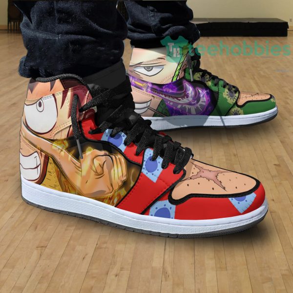 luffy x zoro one piece wano arc custom air hightop shoes 3 jiD0T 600x600px Luffy x Zoro One Piece Wano Arc Custom Air Hightop Shoes