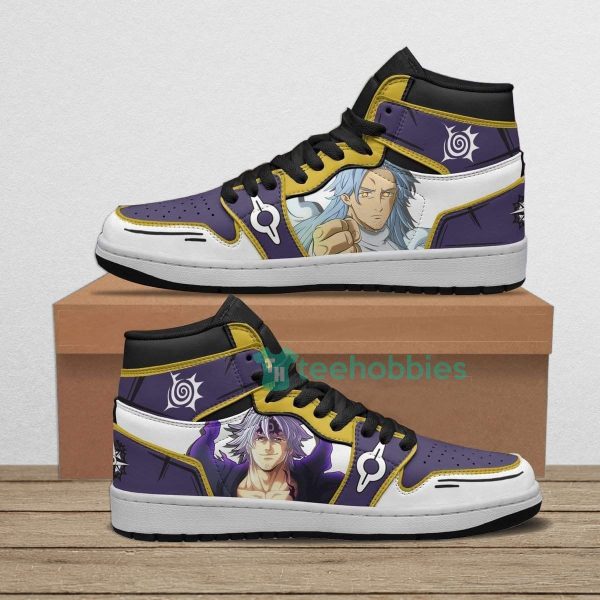 mael custom the seven deadly sins anime air jordan hightop shoes 1 7kauL 600x600px Mael Custom The Seven Deadly Sins Anime Air Jordan Hightop Shoes