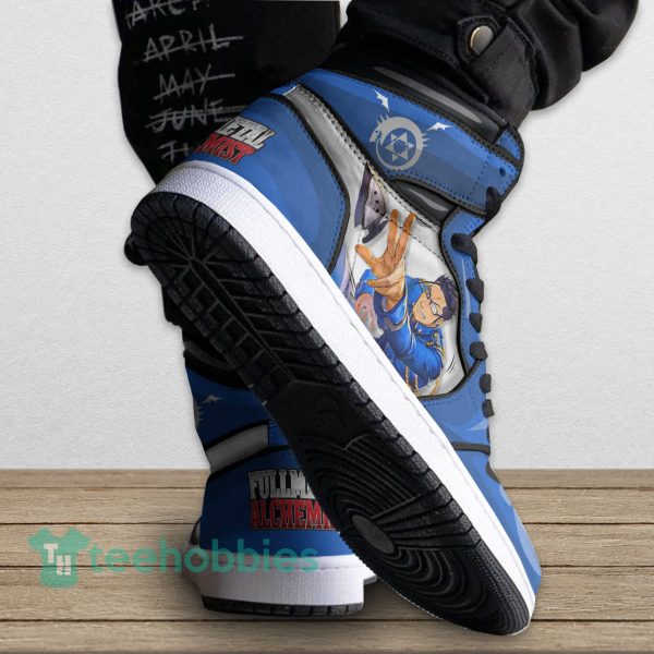 maes hughes custom anime blue air hightop shoes 4 Y7kKI 600x600px Maes Hughes Custom Anime Blue Air Hightop Shoes